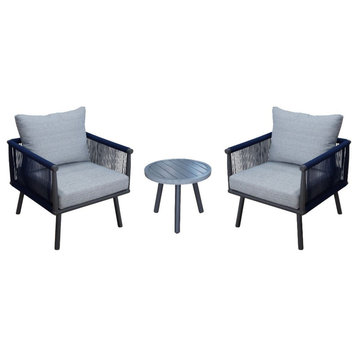 Spring Valley 3 Piece Set of 2 Club Chairs and 1 End Table