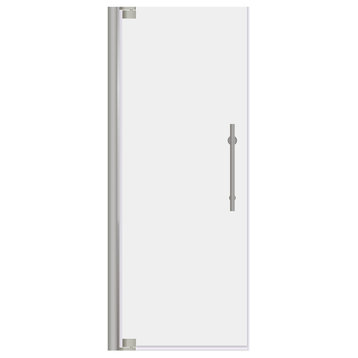 LessCare ULTRA-G Pivot Clear Glass Pivot Shower Doors, Brushed Nickel, 29-30"x72"
