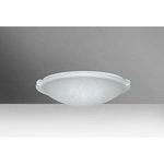 Besa Lighting - Besa Lighting 9682ST-WH Trio 12-1-Light Flush.75 - Bulb Shape: A19  Dimable: Yes Trio 12-One Light Fl Stucco Glass UL:: Suitable for damp locations Energy Star Qualified: n/a ADA Certified: n/a  *Number of Lights: 1-*Wattage:100w Incandescent bulb(s) *Bulb Included:No *Bulb Type:Incandescent *Finish Type:Polished Nickel