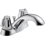 Delta - Delta Classic Two Handle Centerset Bathroom Faucet, Chrome, 2520LF-MPU - You can install with confidence, knowing that Delta faucets are backed by our Lifetime Limited Warranty. Delta WaterSense labeled faucets, showers and toilets use at least 20% less water than the industry standard saving you money without compromising performance.