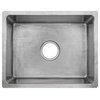 20" Rectangle Hammered Copper Kitchen/Bar/Prep Single Basin Sink, Nickel