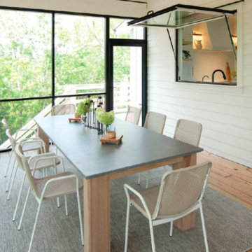 Screened Porch of Coastal Home