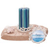 Coral Pillar Candleholder Set of Six Candle Holders (Candles not Included)