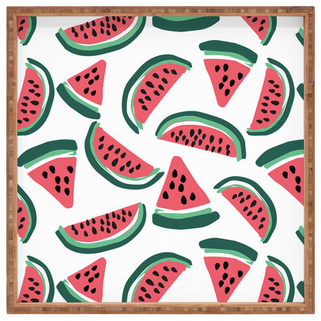 Zoe Wodarz Watermelon Wander Square Tray