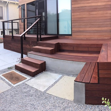 Modern Ipe Deck, Stairs and Benches