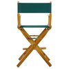 24" Director's Chair With Honey Oak Frame, Hunter Green Canvas
