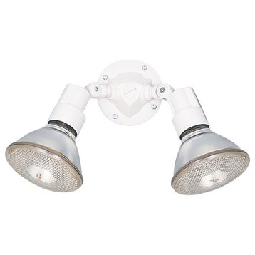 Sea Gull 2-Light Adjustable Swivel Flood Light 8642-15, White
