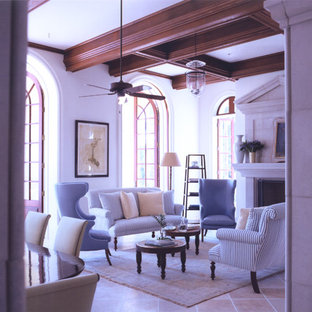 Design ideas for a mediterranean living room in Other.