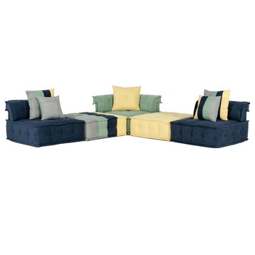 Divani Casa Dubai The Second Modern Fabric Sectional Sofa