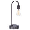 17" Minimalist Slate Gray Desk Lamp
