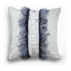 Decorative throw pillow with feather - Decorative Pillows