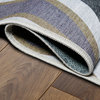 My Magic Carpet Kyoa Grey Olive Washable Rug 5x7