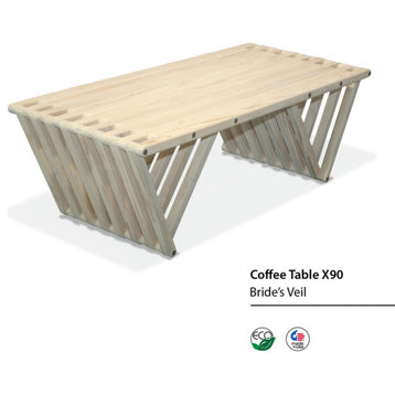 GloDea Wood Coffee Table X90, Bride's Veil