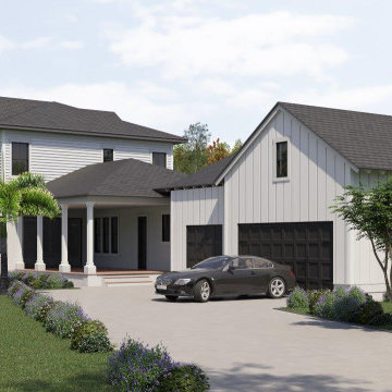 Modern Farmhouse: Rear Entry Garage