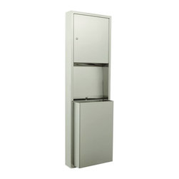 SCAL-194-SM Locking Surface Mounted Paper Towel Dispenser and Waste Receptacle - Bath Products