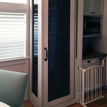 Custom Space-Saving Wood Wine Cabinet