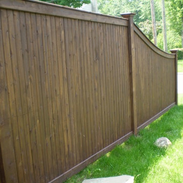 Tongue & Groove Fence with Swept Panel