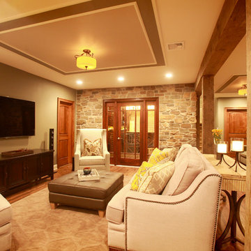 Napa-inspired retreat in the basement