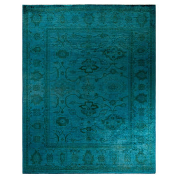 Vibrance, One-of-a-Kind Hand-Knotted Area Rug Blue, 8' 1" x 10' 3"