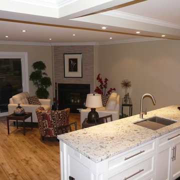 Open Concept Kitchen, Living Room & Dining Area
