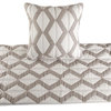 Ivory King 90"x18" Bed Throws Runner & pillow cover, Linen, Pattern Flatter