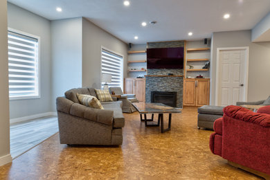Inspiration for a basement remodel in Calgary