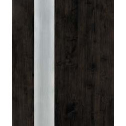 Jeld-Wen W01M Alder Door Ebony Finish Stainless Steel Metallic Inlay - Interior Doors