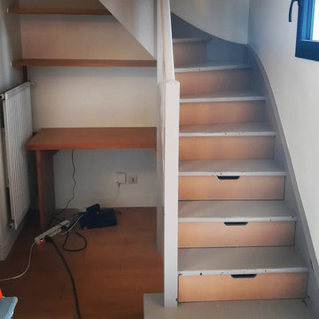 Création de rangements sous escalier