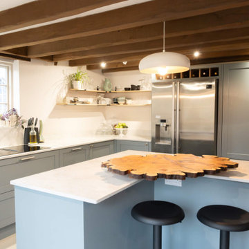 Blue Shaker Kitchen in Brockenhurst