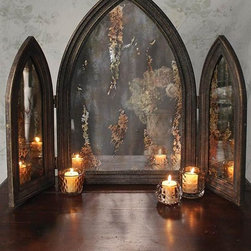 Gothic Triptych Trifold Mirror - Makeup Mirrors