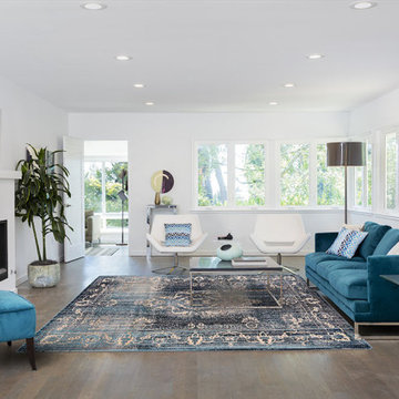 Aileen Area Rug in Aqua & Cream