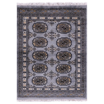 2' 0" X 2' 10" Silky Bokhara Handmade Wool Rug - Q21710