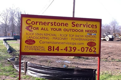 Dirty Mossy Roof Stains Erie Pennsylvania(814)439-0762 Cornerstone Outdoor Servi