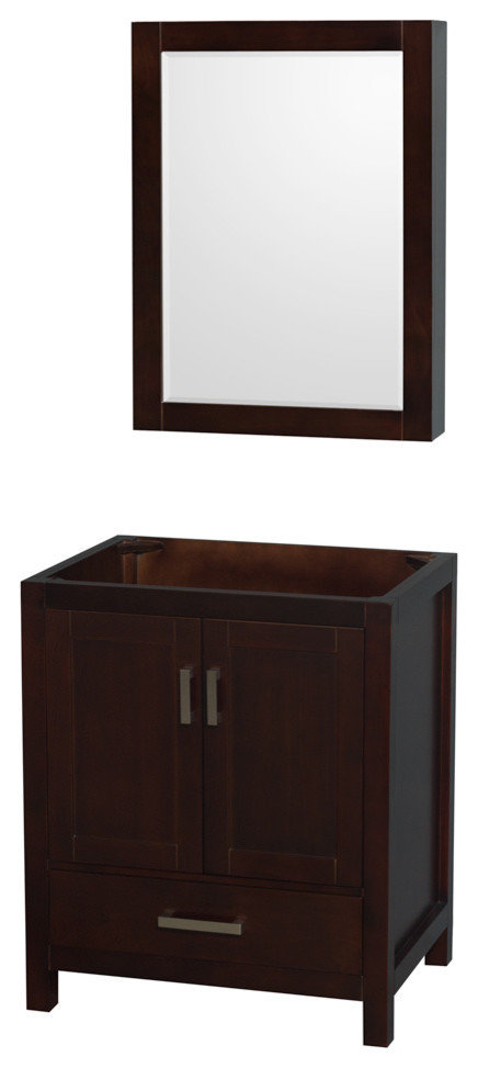 Single Bathroom Vanity, Espresso, 30" - Transitional - Bathroom ...