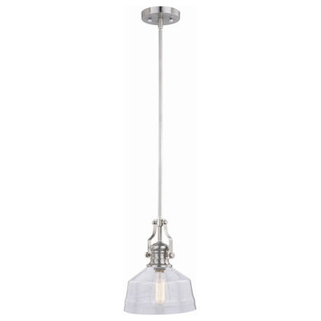 Vaxcel - Beloit 1-Light Mini Pendant in Farmhouse and Dome Style 17 Inches Tall
