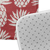 24" x 17" Pineapple Pattern Bathmat, Ligonberry Red