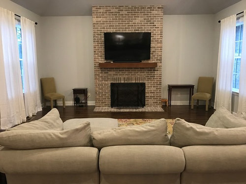 Help Decorating Family Room With Brick Fireplace
