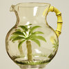 Palm Tree Serving Pitcher With Bamboo Handle