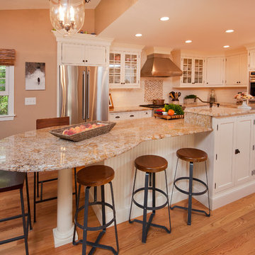 Country Style Kitchen and Living Room Remodel in Sudbury, MA