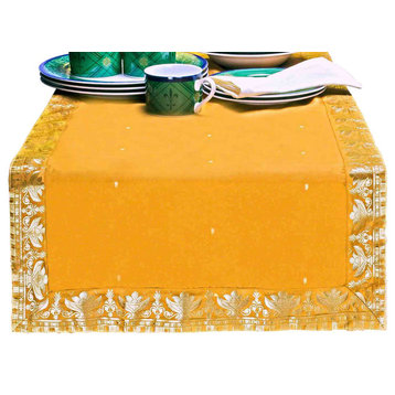Pumpkin - Hand Crafted Table Runner (India) - 16 X 108 Inches