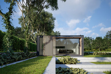This is an example of a medium sized contemporary detached office/studio/workshop in Berkshire.