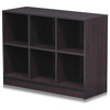 Furinno 99940DWN Basic 3x2 Bookcase Storage w/Bins, Dark Walnut
