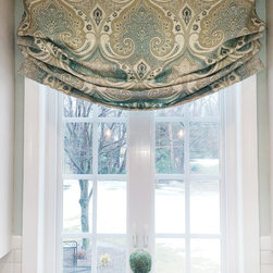 Relaxed Roman Shade Valence for Kitchen - Valances
