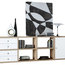 Torero Modular Sideboard With Four Drawers and Cupboard, White and Oak