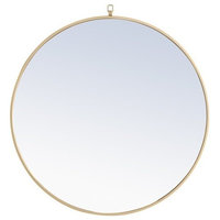 Elegant Eternity Metal Frame Round Mirror