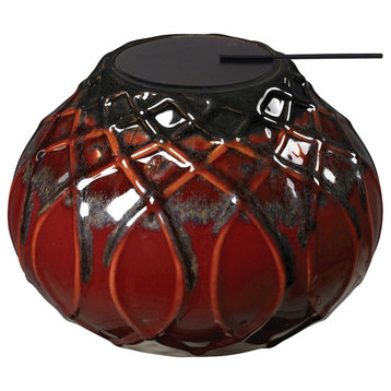 ELK HOME 119-044 Ceramic Tea Light In Red