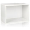 Way Basics Stackable Large Rectangle Shelf, White