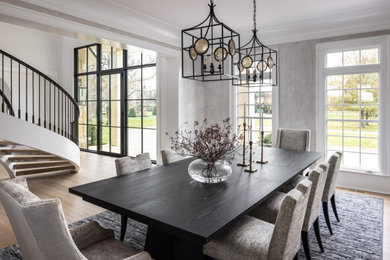 Inspiration for a transitional dining room remodel in Baltimore