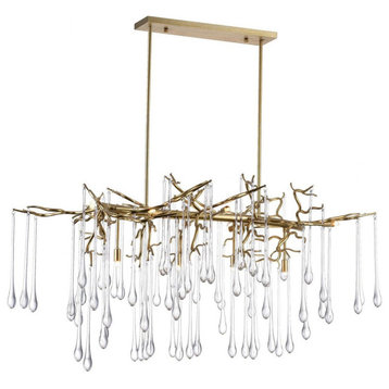 CWI Lighting 1094P47-10-620 10 Light Chandelier with Gold Leaf Finish