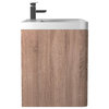 Eviva Smile 24" White Oak Wall Mount Modern Vanity, Integrated Sink
